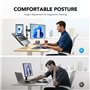 HUANUO Bras de Moniteur avec Plateau pour Ordinateur Portable, entièrement réglable pour écran LCD LED de 13 à 27 Pouces et Ordi