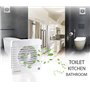 AIROPE-100 mm Humidity Sensor & Timer,Ventilateur,Extracteur d'Air avec Clapet Anti-Retour + Moustiquaire Intégré,VMC pour Salle