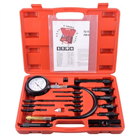 DAYUAN 17 pièces Testeur de compression pour moteurs diesel 0-70 bar