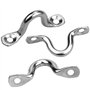 TDDL 16 Pièces Boucles de Pont pour Kayaks Pontet INOX Oeil Plaques Forme à Bosse Boucle Fixe Platine à œil Plate Pontet avec 32