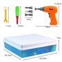 Jouet Enfant 3 Ans Jeux Enfant Puzzle 3D Etabli Jeux Educatif de Société Cadeau Fille 3 4 5 Ans avec Perceuse Électronique Jeu M