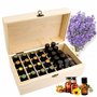 RoseFlower Boîte Huile Essentielle Aromathérapie Boîte de Stockage, 36 Trous imperméable Aromathérapie Boîte de Rangement en Boi