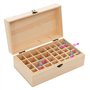 RoseFlower Boîte Huile Essentielle Aromathérapie Boîte de Stockage, 36 Trous imperméable Aromathérapie Boîte de Rangement en Boi