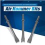 3pcs Air Marteau-burineur Ensemble supplémentaire tige longue ronde pneumatique Marteau Set Bit