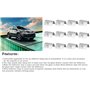 Broco Clips Pour Deflecteur D'Air,La pluie Wind Universal Car Déflecteur Canal de fixation en acier inoxydable clips de fixation