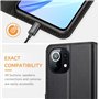 Ganbary Coque pour Xiaomi Mi 11 Lite 4G/5G/5G NE, [Housse en Cuir PU Premium] [Etui à Rabat] [Pochette de Portefeuille], Étui de