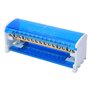 2x15 Bornier de Distribution d'Alimentation Boîte de Jonction Blocs de Jonction Monophasés à 2 Niveaux avec Rail Transparent