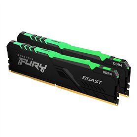 Kingston FURY Beast RGB 32GB (2x16GB) 2666MT/s DDR4 CL16 Mémoire Kit pour PC Kit de 2 KF426C16BBAK2/32
