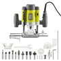 Défonceuse affleureuse électrique, DEWINNER à Bois 1200W, profession plastifieuse avec Accessoires DE-60082BMC