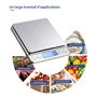KUBEI Numérique Balance de Cuisine Rechargeable par USB 3kg/0.1g pâtisserie, PréCision Plateaux de table de pesée en acier inoxy