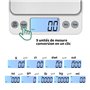 KUBEI Taille extra large Balance de alimentaire 5kg/0.1g Rechargeable par USB Numérique Balance de Cuisine，PréCision Balance Éle