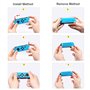 FYOUNG Coque et Protection D'écran Compatible avec Nintendo Switch, Étui PC Crystal Clear + Housse De Manettes Séparée + Film De