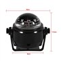 Boussole Déclinaison Magnétique Ajustable Compas Voyager Boussole Voyager Multi-Usage pour Montage sur Support Marin Marine(Noir