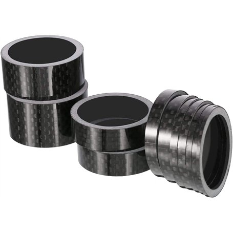 Zivisk Lot de 8 écarteurs de vélo en aluminium pour tige de vélo de route sans filetage pour tige de 1 1/8 pouces 2 mm 3 mm 5 mm
