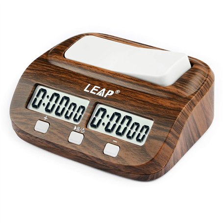 LEAP Horloge d'échecs numérique professionnelle pour jeux de société
