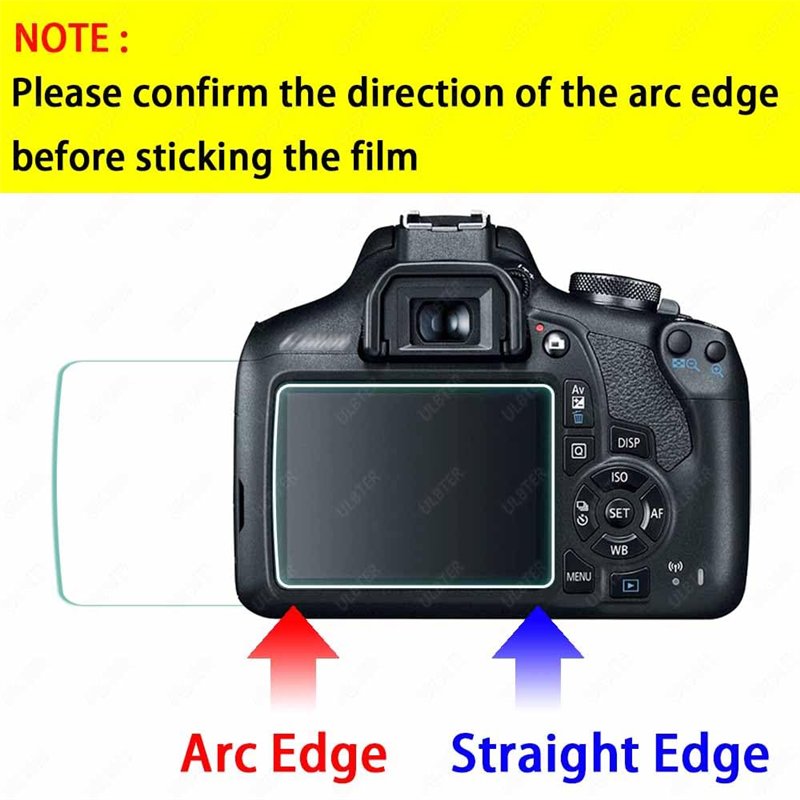 Image secondaire de ULBTER Protection écran pour Canon EOS 2000D 1300D 1200D et Housse de Sabot, 2000D Verre Trempé Dureté 9H Screen protector -Lot 