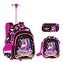 IvyH Cartable Fille Sac à Dos à roulettes