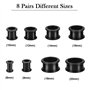 KBNIAN 16 PCS Écarteur d'Orielle en Silicone Souple Piercing Plug Tunnel Original Strech Élargisseur d’Oreille Tunnel Diamètre 6