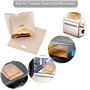 DECARETA 6 pcs Sac pour Grille-pain Sacs à Toasts Résistance à Haute Température Sac de Cuisson pour Grille-pain, Micro-ondes,Fo