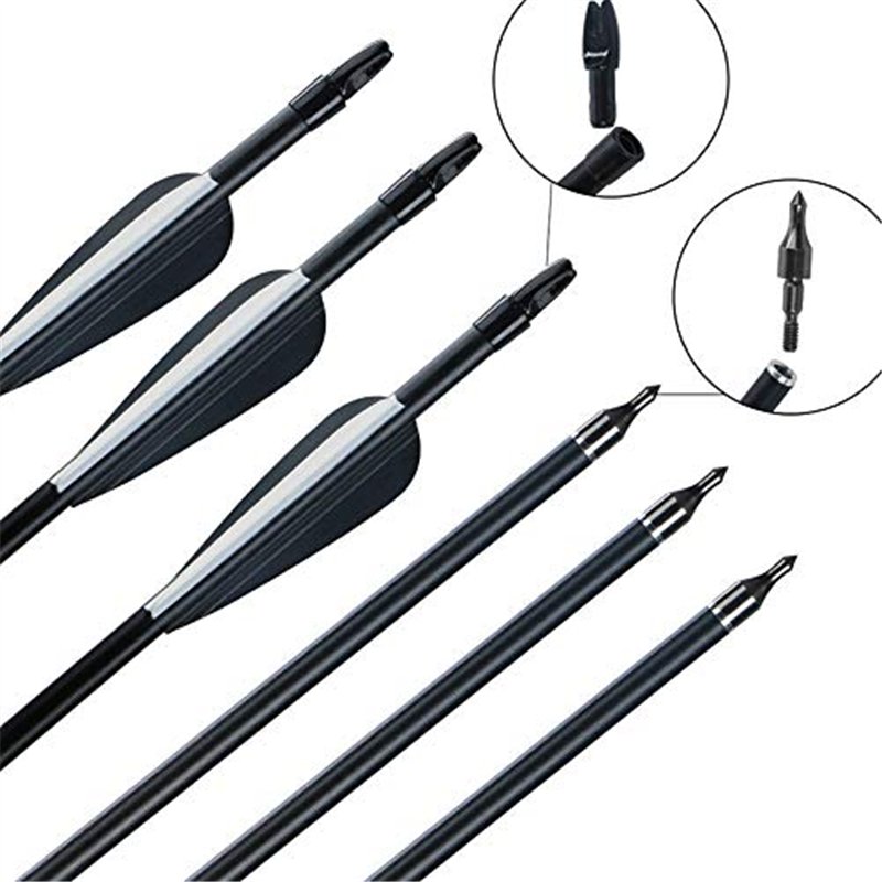 Image secondaire de Namvo 12pcs 100grn Black Screw in Practice Broadheads Arrowheads, Tir à l'arc Bullet Field Points, Small Game Crossbows Compound