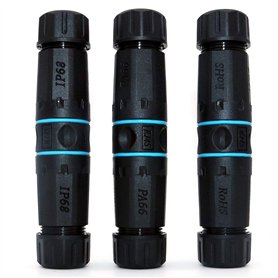 Nuzamas Lot de 3 connecteurs M23 étanches pour câble réseau RJ45 Adaptateur de signal extension réseau CAT6 IP68 Ethernet LAN RJ