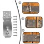 Loquet de Cadenas Agrafe,2 Pièces Porte Fermoir Verrou de Porte Moraillon De Verrou en Acier Inoxydable 4 Pouces Avec Des Vis Ve