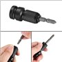 3 Pièces Adaptateurs de Douille 1/2" Carré à 1/4" Hexagonal, Convertisseur de Mandrin à Libération Rapide Hex Ratchet Socket Clé