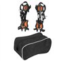 Crampon adulte avec 10 dents en acier au manganèse, crampons de glace renforcés, griffes de crampons résistantes à l'usure, pour