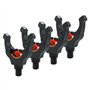 Lot de 4 Connecteur de Support la pêche de la Carpe magnétique Magique tête de Support