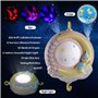 Berceau de musique pour bébé Lit bébé mobile avec fonction de temporisation Projecteur et lumières,suspendu tournant Hochets et 