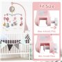 Berceau de musique pour bébé Lit bébé mobile avec fonction de temporisation Projecteur et lumières,suspendu tournant Hochets et 
