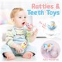 Berceau de musique pour bébé Lit bébé mobile avec fonction de temporisation Projecteur et lumières,suspendu tournant Hochets et 