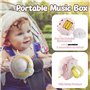 Berceau de musique pour bébé Lit bébé mobile avec fonction de temporisation Projecteur et lumières,suspendu tournant Hochets et 