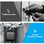 Cadenas Empreinte Digitale, Cadenas d'Empreinte Digitale Intelligent Serrure de sécurité Électronique Anti-vol Étanche pour Sall