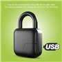 Cadenas Empreinte Digitale, Cadenas d'Empreinte Digitale Intelligent Serrure de sécurité Électronique Anti-vol Étanche pour Sall