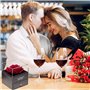 Boîte Rose Éternelle avec Bijoux, Collier, Sac Cadeau et Carte de Vœux Manuscrite - Cadeau pour Dames