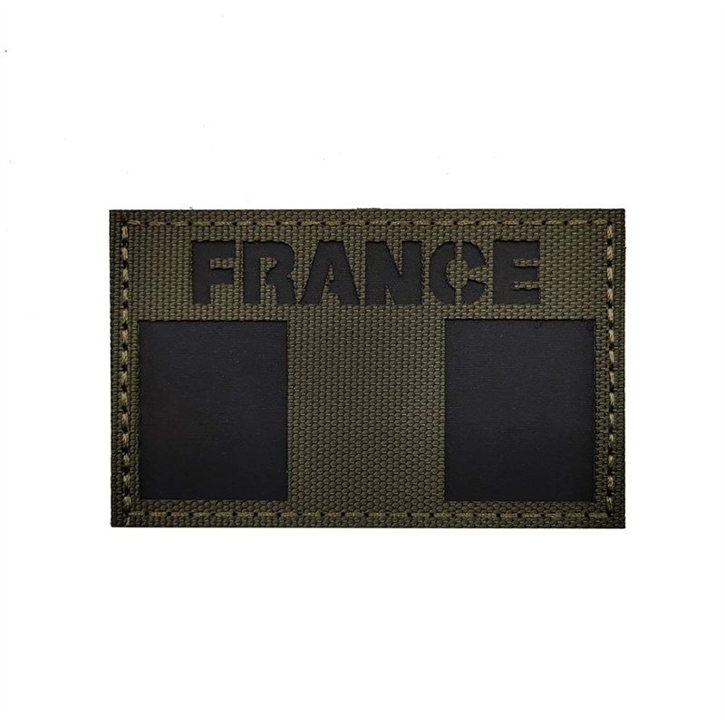 Patch infrarouge réfléchissant drapeau de la France pour moto biker tactique militaire brassard pour voyage sac à dos chapeaux v