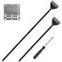 Grattoir Aquarium Algues Grattoir 15PCS Grattoir Algues Nettoyage Aquarium Aluminium Nettoyant Verre Aquarium Grattoir Nettoyage