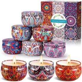 BEYAOBN 9 Pièces Bougie Parfumée Ensemble Cadeau