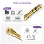 VCE Adaptateur Jack 6.35mm Mâle vers 3.5mm Femelle Stéréo Audio Plaqué Or Lot de 2