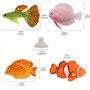 Wenxiaw Faux Poissons Tropicaux Faux Poisson en Silicone pour Aquarium Décor D'aquarium Faux Poisson Rouge pour Fish Tank Décora
