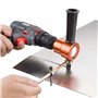 Coupeur de grignoteuse de tôle Hancaner Grignoteuse de Coupe de tôle à Double Pointe Coupe-scie à Métal Fixation de Perceuse Rég