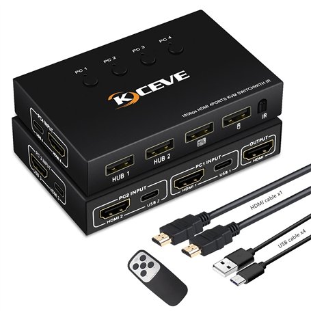 KVM HDMI Switch USB 4 port