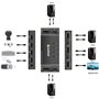 Commutateur KVM HDMI 4K@ 60Hz Pour 4 Ordinateurs Partager Souris Cavier moniteur