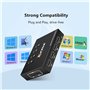 KVM HDMI Switch USB 4 port, Commutateur KVM HDMI 4K@ 60Hz Pour 4 Ordinateurs Partager Souris Cavier moniteur, Avec télécommande 