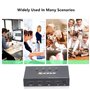 KVM HDMI Switch USB 4 port, Commutateur KVM HDMI 4K@ 60Hz Pour 4 Ordinateurs Partager Souris Cavier moniteur, Avec télécommande 