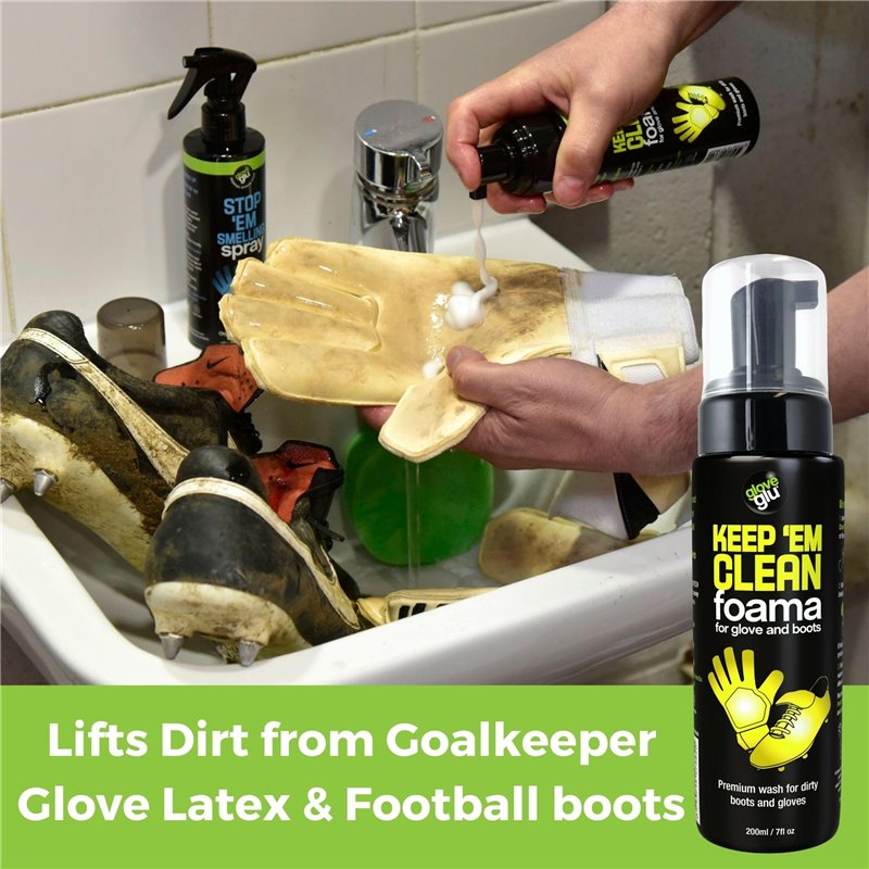 Image secondaire de gloveglu Keep Em Clean Foama pour Gants de Gardien de But et Chaussures Football 200 ML