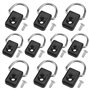 SNAGAROG 10 Pcs Accessoire Bateau d’Anneaux Crochets d'Arrimage en Acier INOX D-Rings Anti-Corrosion Anneaux d'Amarrage avec Vis