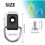 SNAGAROG 10 Pcs Accessoire Bateau d’Anneaux Crochets d'Arrimage en Acier INOX D-Rings Anti-Corrosion Anneaux d'Amarrage avec Vis