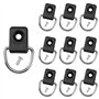 SNAGAROG 10 Pcs Accessoire Bateau d’Anneaux Crochets d'Arrimage en Acier INOX D-Rings Anti-Corrosion Anneaux d'Amarrage avec Vis